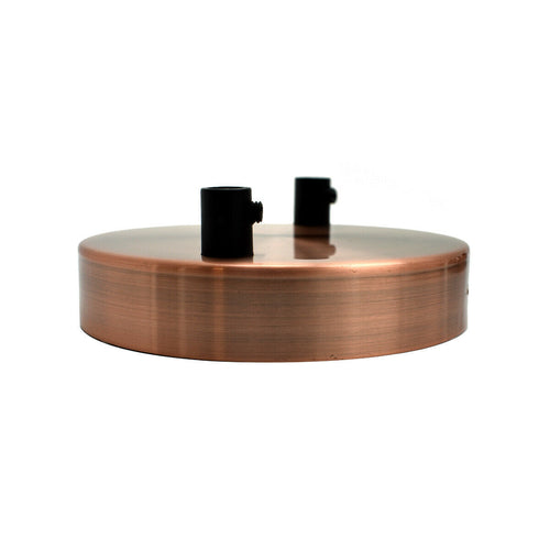 Copper Metal 2 Outlet Ceiling Rose Pendant Light Fitting 120mm~2882